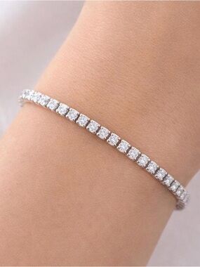NWT Auristi Amante Bracelet - Tennis Bracelet CZ, Stainless Steel & Alloy